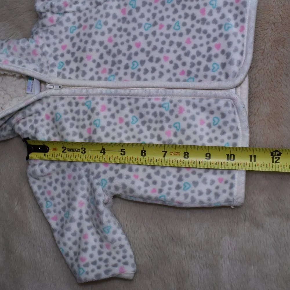 Baby Fleece Faux Sherpa Zip up Hoodie Jacket Size 0-3